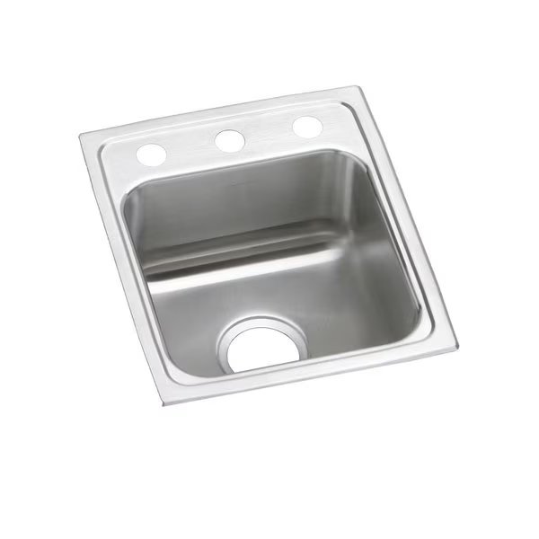 Lustertone Stainless Steel 13 X 16 X 4-1/2 Single Bowl Top Mount Ada Sink, Elkay, Mfr#: LRAD1316450